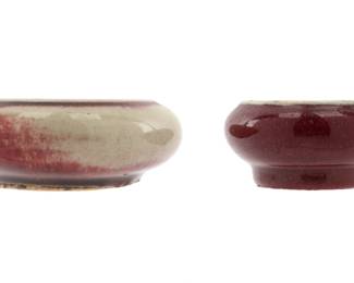 Lot 197: Two Chinese Sang de Boeuf Brush Washers