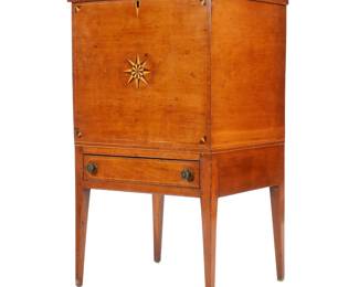 Lot 78: Southern Federal Inlaid Cherry Sugar Chest