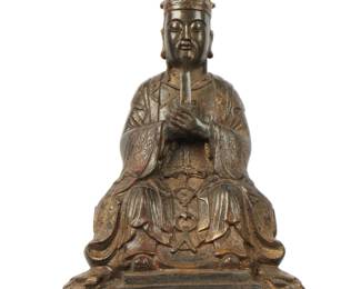 Lot 253: Chinese Bronze Figure of a Taoist Priest