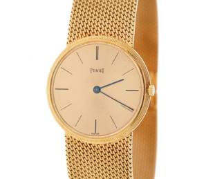 Lot 93A: Vintage Piaget 18k Gold Unisex Wrist Watch
