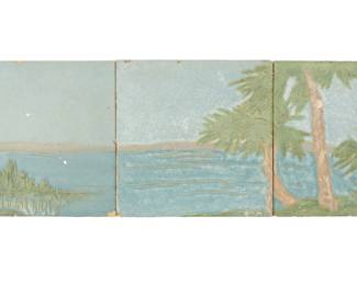 Lot 301: Three Large Rookwood Architectural Faience Tiles