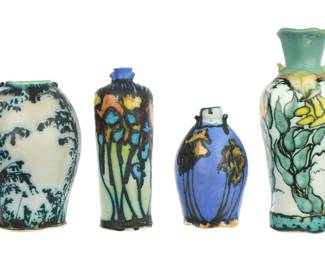 Lot 360: Four George Pearlman Art Pottery Vases