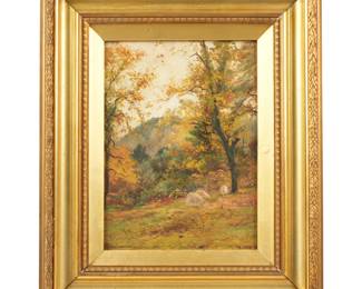 Lot 206: Peter S. Buchanan Autumnal Sheep in Landscape