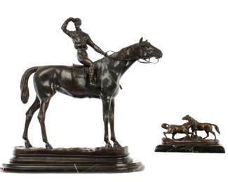 Lot 184: Two after PJ Mene Bronze Horse Sculptures