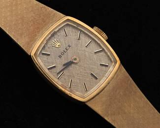 Lot 90: Vintage 18k Gold Women's Rolex Watch