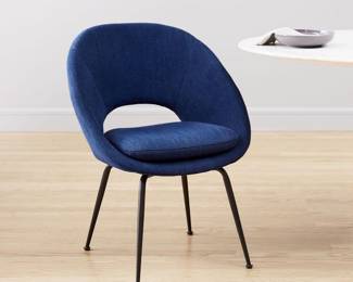 West Elm Orb upholstered dining chair. 4 of them.