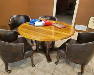 Vintage game table & chairs