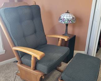 Oversized glider/rocker & foot rest