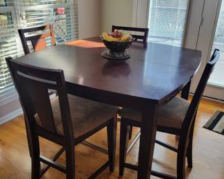 Bar height kitchen table & 4 stools