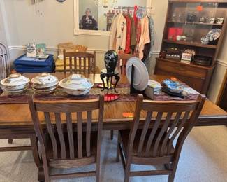 Solid Dining Table with 6 chairs