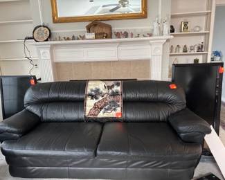 2nd Black Leather Couch
