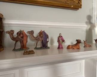 1981 Vintage Handmade and Hand Painted NATIVITY Scene with Manger