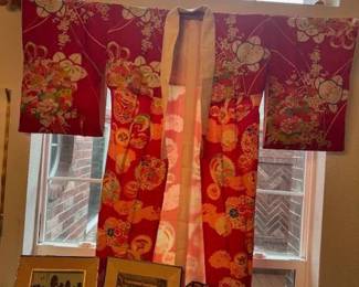 Vintage Handmade Elegant Kimonos all different Silk Colors