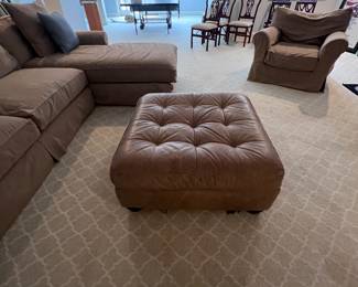 Leather ottoman