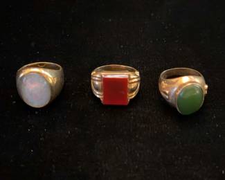 Two 14K Gold Rings And One 10K Gold Ring