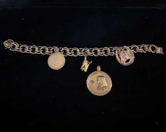 14K Gold Charm Bracelet