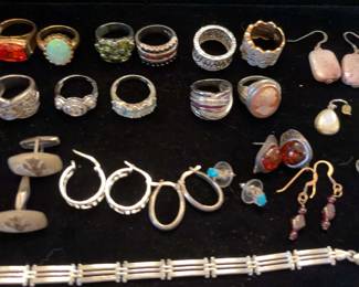 Sterling Rings And Earrings