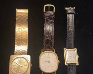 005 18K Gold Watch And Two 14K Gold Watches