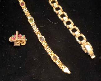 Two 14K Gold Bracelets And 14K Gold Pendant