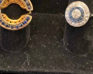 14 Karat White Gold, And 14 Karat Yellow Gold Double Ring