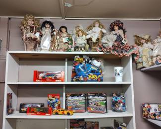 Antique dolls and NASCAR 