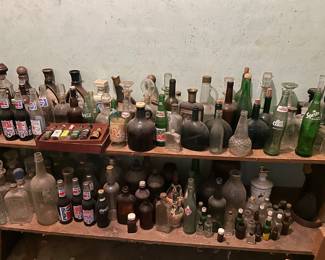Lots of bottles and decanters