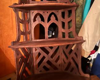 Mahogany corner shelf