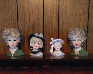 Napcoware Lady Head Vases