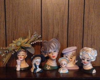 003 Inarco, Napco Lady Head Vases