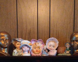 Napco Baby Vases, Planters, Head Busts And More