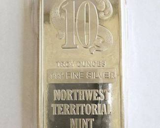 10 Ounce .999 Fine Silver Bar New Condition
