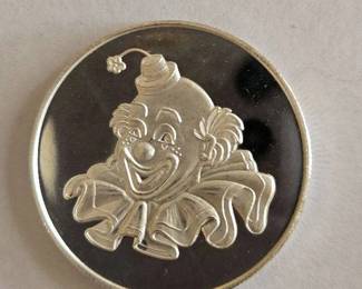1 Ounce .999 Fine Silver Clown