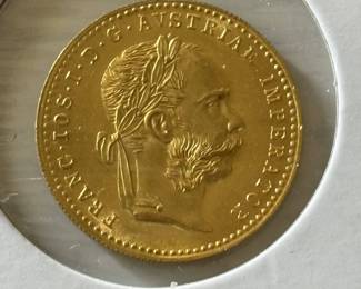 1915 Gold Austrian Ducat .1107 Ounce Actual Gold Weight Gem Condition