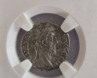 Ancient Roman Silver Denarius of Commodus AD 177-192 NGC Graded Choice Very Fine