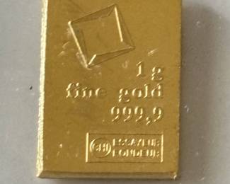 1 Gram .999 Fine Gold Bar