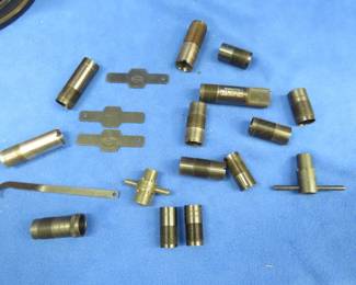 Lot 419. Shotgun choke tubes and wrenches. Appear to be all 12 or 20 gauge.