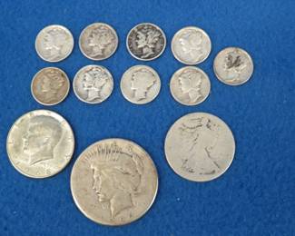 Lot 320. $2.90 face value US silver coins