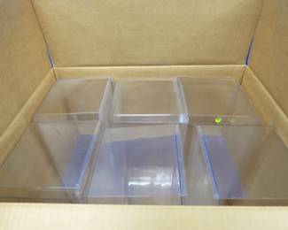 Lot 94. Full box of six used display boxes. 15 1/2" x 7" x 6 1/2". Includes six cardboard sleeves. Part 2 of joke: Everywhere.
