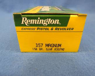 Lot 86. Remington Express 357 Magnum. 158-grain SJHP. Full box of 50 rounds.