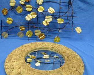 Lot 102. Resin mirror and wall art