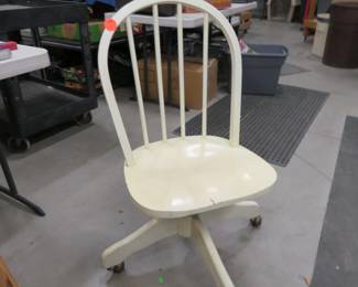 Lot 142. Wooden rolling desk chair