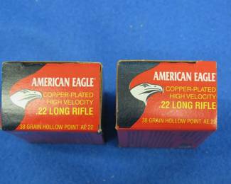 Lot 351. 2 boxes of 40 each American Eagle .22 LR rounds