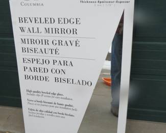 Lot 192. NIP 30" x 48" beveled wall mirror