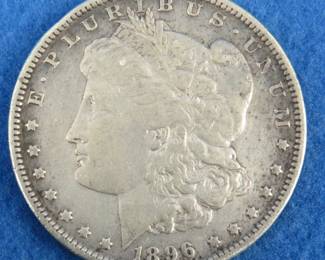 Lot 13. 1896 P Morgan silver dollar