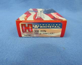 Lot 242. Hornady American Whitetail 308 Win. 150-grain. Full box of 20 rounds.