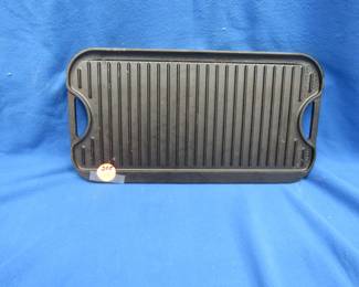 Lot 205. Lodge cast iron skillet. 20" x 10 1/2"