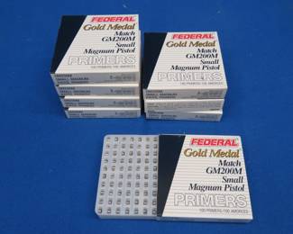 Lot 300. 800 Federal Gold Medal Match GM200M Small Magnum Pistol Primers