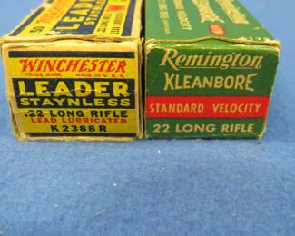 Lot 248. Two vintage boxes of 22 LR. 50 rounds in each. 100 total rounds.