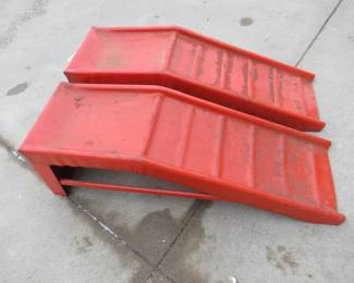 Lot 182. Pair of car ramps