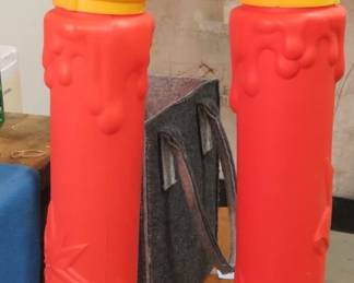 Lot 68. Two Blow Mold candles. 38" tall. They work